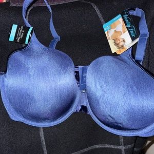 Vanity Fair 38DD Full Coverage Under Wire Shiny Blue NWT